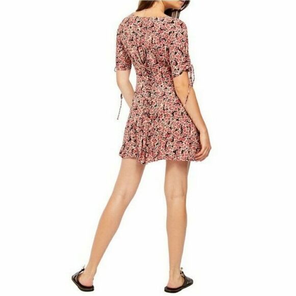 NEW $128 Free People Laced Up Mini Dress Large - Picture 5 of 16